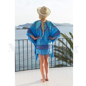 Pareo Dress Sarong strandjurkje - Blauw - Blue Blue