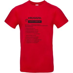 Vrijgezel Man To Do Checklist Rood T-shirt - vrijgezellenfeest - challange - party - feest - drank - uitdaging - to do list - grappig - cadeau