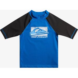 Quiksilver - UV Rashguard voor jongens - Next Gen Korte mouw - UPF50 - Snorkel Blue - Blauw - maat XL