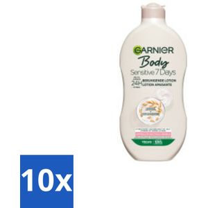 Garnier - Body - Bodylotion - Sensitive 7 Days - Verzachtend - Havermelk & Probiotica - 400 ml - Bulkverpakking - 10 stuks