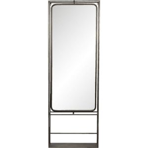 Spiegel - Wandrek - Industriële Wandspiegel - Industrieel - Bruin - Metaal - 180 cm
