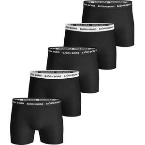 Björn Borg - Heren Onderbroeken 5-Pack Boxers Blacker - Zwart - Maat S