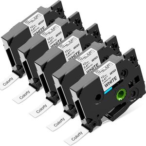 Label Tape Geschikt voor Brother Tze-531 | 12mm x 8m | Zwart op Blauw - 5 stuks - Geschikt voor: GL-100 PT-1830 PT-7100VP PT-D600VP GL-200 PT-2030 PT-7500VP PT-E100VP GL-H105 PT-2100VP PT-7600 PT-E300VP PT-1000 PT-2420PC