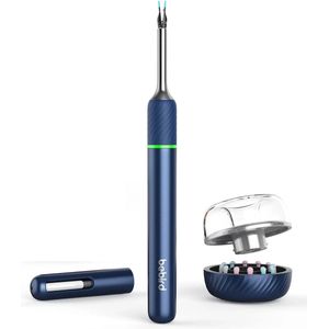 Slimme Oorreiniger - Uniek Cadeau- Oorreiniger Bebird Note 5 Pro – Noodpakket- Valentijn- Innovatieve Oorreiniging in licht Blauw- Oorsmeer verwijderaar- Gecertificeerde- Oor verzorging- HD camera met app- Apple en Android