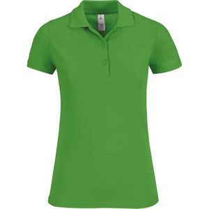 Polo Dames M B&C Kraag met knopen Korte mouw Real Green 100% Katoen