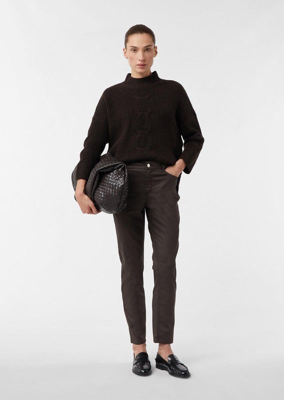 COMMA Jeans  donkerbruin