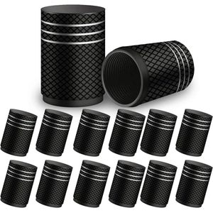 Pack van 12 Aluminium Ventieldoppen - Metalen Ventieldoppen - Universele Ventieldoppen voor Auto - Motorfiets - Fiets - Scooter