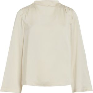 Vila - Vilutto High Neck Top - T-shirt - Birch - Dames