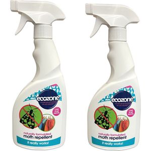Ecozone Natuurlijke Motten Spray - Mottenballen - Mottenval - Motten bestrijden - Ecologisch - Anti Motten - Milieuvriendelijk - 2 x 500 ml