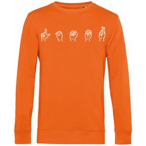 7431 - Sweater - Gebarentaal; Loser-Pure Orange-XL