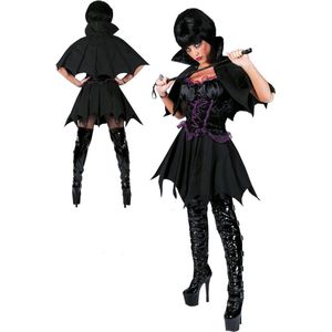 Zwart vampierskostuum voor vrouwen - Verkleedkleding - Large