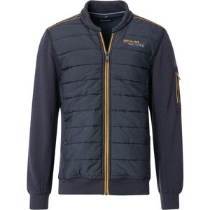 Casa Moda Vest Met Elasthan Opstaande Kraag Blauw - M