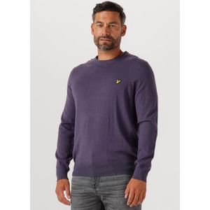 Lyle & Scott Cotton Merino Crew Neck Jumper Truien & Vesten Heren - Sweater - Hoodie - Vest- Paars - Maat XS