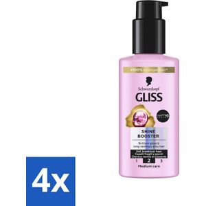 Gliss - Haarserum - Liquid Silk Shine Booster - Fruitige Geur - 100 ml - Voordeelverpakking - 4 stuks