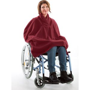 Zomer rolstoelcape | Rolstoelcape Dames | Rolstoel zomer poncho | 4Care | Donkerrood