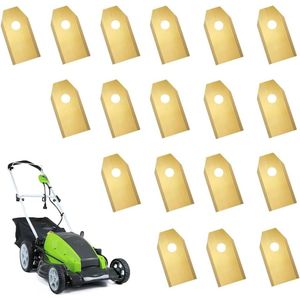 18 stuks Robotmaaier Messen - Duurzaam - Schroeven Inbegrepen - Husqvarna Automower - Gardena - Yardforce - 18 Reservemessen - 35 x 18 cm .
