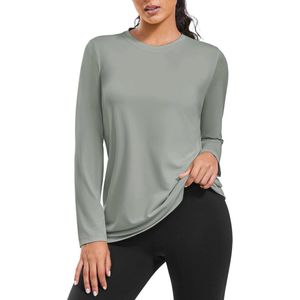 Dames Sportshirt Lange Mouwen UV Bescherming Ademend Trainingsshirt