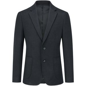 Allthemen Heren Blazer met Smal Kantoor Kraag en 2-Knopen - Kostuumjas met Achter Midden Split - XS
