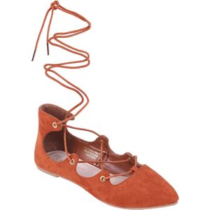 Oranje geknoopte ballerina's