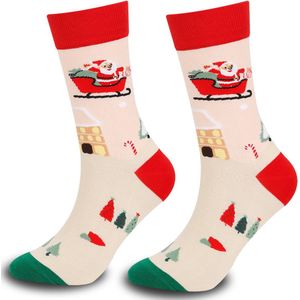 Kerstkousen - 21*7*23cm - Warme herfst- en winterkousen - Kerstkousen - Dikke warme kousen voor herfst en winter - Huis- en slaapkousen - Kousen tot halverwege de kuit - Kousen - Voeg kerstsfeer toe - Kerstcadeaukousen