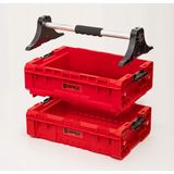 Qbrick PRO Red Gereedschapskist Box 130 met Handvat & Extender