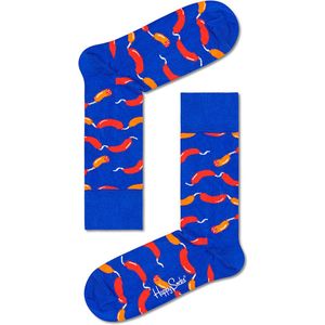 Happy Socks unisex sokken sausage blauw