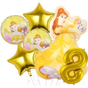 Belle ballon set - Belle en het Beest - 89x64cm - Folie Ballon - Prinses - Themafeest - 8 jaar - Verjaardag - Ballonnen - Versiering - Helium ballon