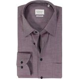 ETERNA comfort fit overhemd, natte, donkerrood