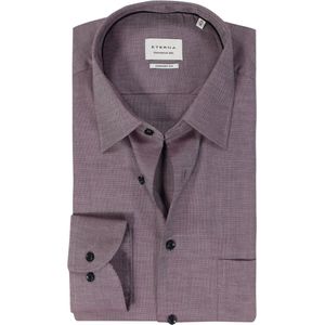 ETERNA comfort fit overhemd, natte, donkerrood