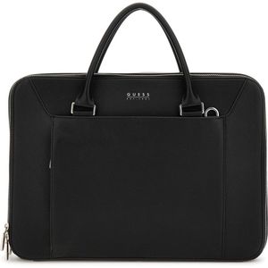 Guess Brescia Dbl Compartment Briefcase Heren - Zwart - One Size