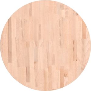 vidaXL - Tafelblad - rond - Ø70x2,5 - cm - massief - beukenhout