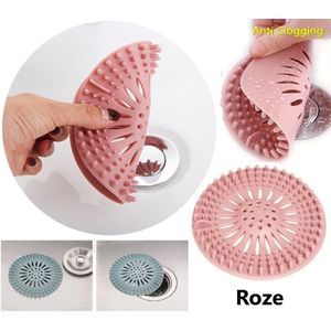 Haarfilter Voor Afvoer I Doucheputje I Afvoerplug I Afvoerputje I Haarfilter I Haarstopper I Gootsteenafvoerfilter I Siliconen I Roze