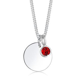 Elli Halsketting januari birthstone 925 Sterling Zilver Swarovski® Kristal