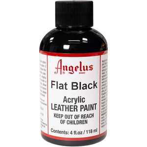 Angelus Leather Acrylic Paint - textielverf voor leren stoffen - acrylbasis - Matte afwerking - Black - 118ml