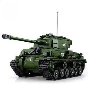 Reobrix - WW2 Icons Sherman Army Tank | City leger modelbouw bouwpakketten | Classic creator autos’s | Compatibel met lego mould king sluban of mega bloks | Technische ideas speelgoed voor kinderen & volwassenen | 836 bouwstenen vaderdag cadeau