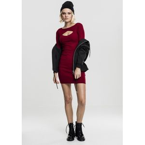 Urban Classics - Damesjurk - Bordeaux - Zachte Stoffen Mix