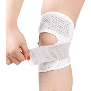 Verstelbare ACL MCL Meniscal Tear Kniebrace voor dames en heren - met klittenbandsluiting en patelopening - orthopedische kniebrace voor training hardlopen gewichtheffen - zwart