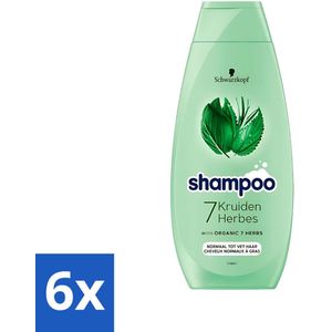 Schwarzkopf - Shampoo - 7 Kruiden - Normaal tot Vet haar - 400 ml - Voordeelverpakking - 6 stuks