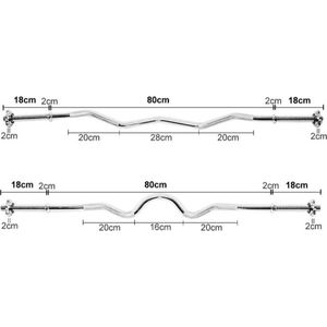 Halterstangen SET  Curl 120 cm + 120 cm Super Curl Gewichtenstang Halterstang – 2-delige SET (ex. Gewichten)