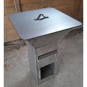 JPQ60 BBQ grilplaat houtgestookt van CorTen staal 60x60cm