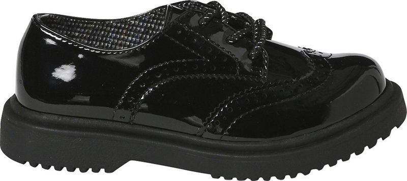 Lakschoenen met kartelzool kinderen zwart