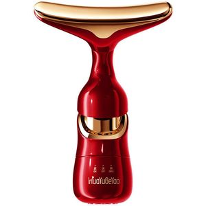 Gezichtsmassage Huidverjongingsapparaat - 3 in 1 - Rood