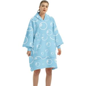 JAXY Hoodie Deken - Snuggle Hoodie - Fleece Deken Met Mouwen - Bubbels