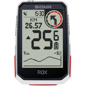 GPS Fietscomputer Sigma ROX 4.0 GPS met standaard stuurhouder - wit