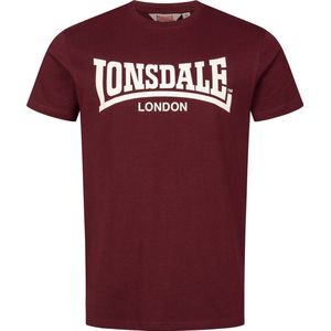 Lonsdale - Fulwood - T-shirt - Oxblood/ecru - Heren