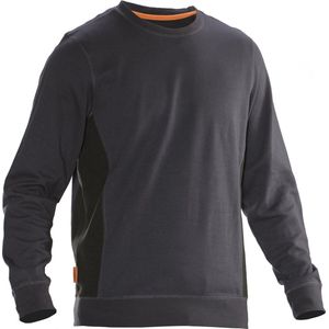 Jobman 5402 Sweatshirt ronde hals - Maat XL - Grijs/Zwart