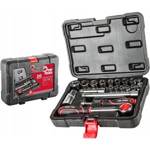 Dopsleutelset 1/4"" & 3/8"" - 20 delig - Top Tools