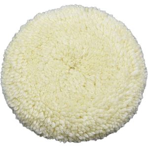 Wool Polishing Pad, 150mm Fine Wool Polishing Wheel Cleaning Accessory with Hook and Loop for Cars, Furniture and Glass(C)