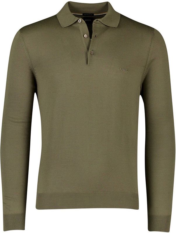 Hugo Boss polo lange mouw groen
