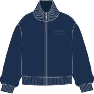 Frogs and Dogs - Trui met rits | Twilight blue - Katoen - Maat 92
